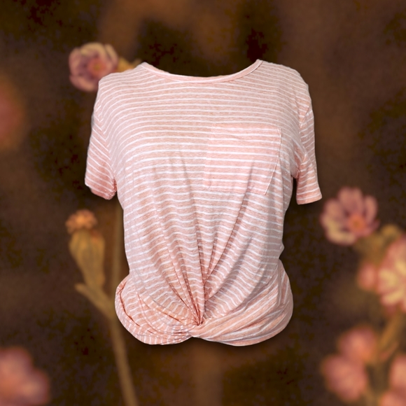 Umgee Stripped Sinched Tee - Picture 1 of 7